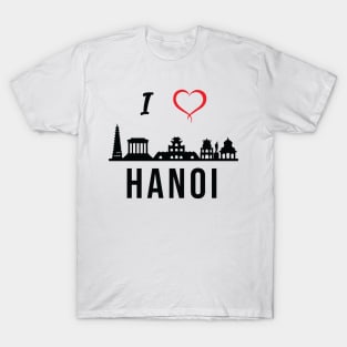 I love Hanoi Skyline Vietnam Vietnamese Design T-Shirt